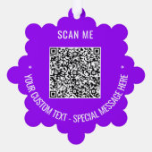 QRコード文字カスタムクリスマスオーナメントカード オーナメントカード (裏面)