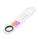 QRコード文字カスタムバー鍵 – 色の選択 スピード栓抜き (正面アングル)