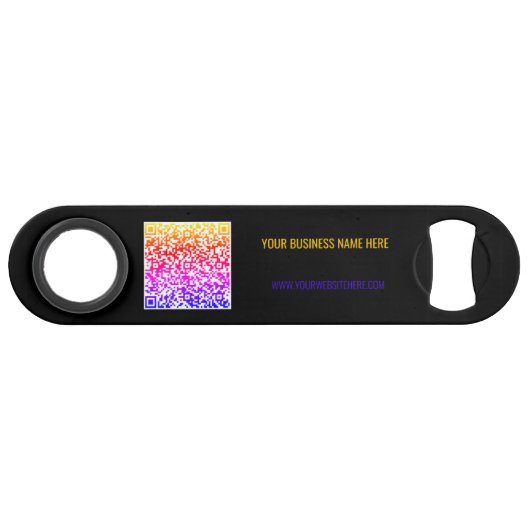 QRコード文字カスタムバー鍵 – 色の選択 スピード栓抜き (裏面横)