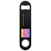 QRコード文字カスタムバー鍵 – 色の選択 スピード栓抜き (裏面)