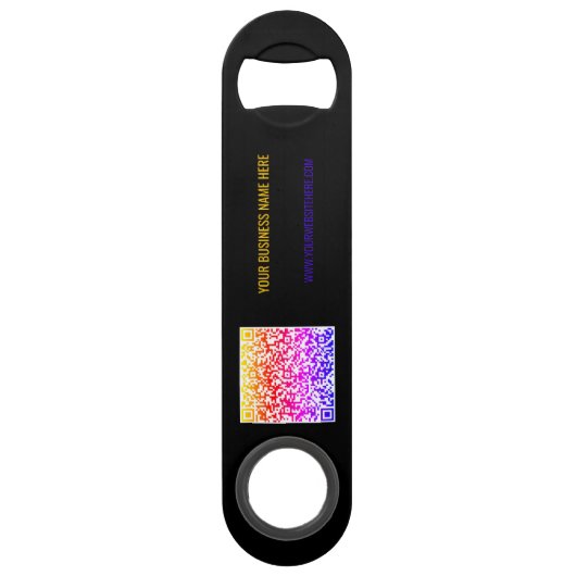 QRコード文字カスタムバー鍵 – 色の選択 スピード栓抜き (裏面)