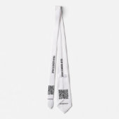 QRコード文字カスタムビジネスのタイ選択カラー ネクタイ (裏面)