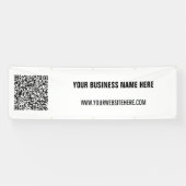 QRコード文字カスタムビジネスプロモーションバナー 横断幕 (横)