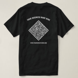 QRコード文字カスタムビジネスTシャツテンプレート Tシャツ
