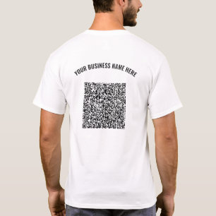 QRコード文字カスタムビジネスTシャツテンプレート Tシャツ
