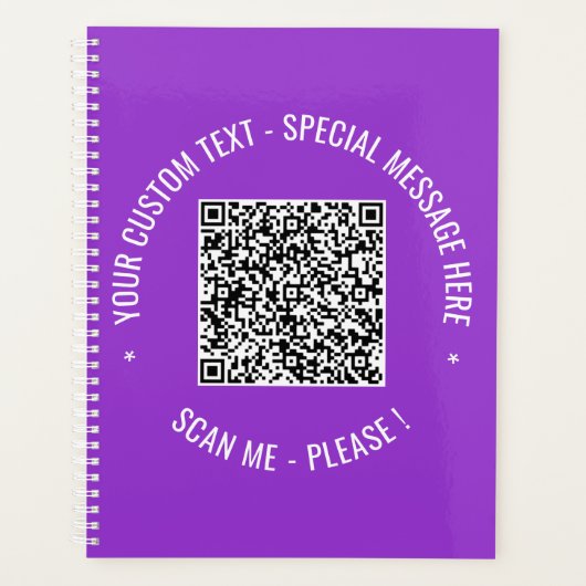 QRコード文字カスタムプランナー色の選択 プランナー手帳 (正面)