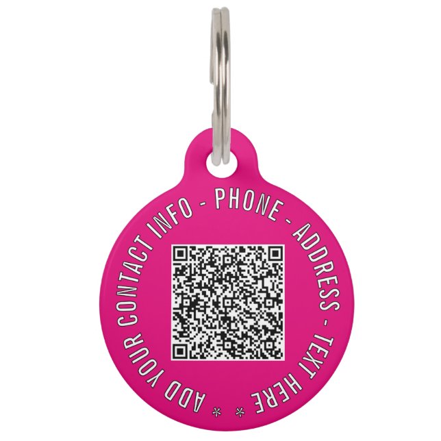 QRコード文字カスタムペット用名札色の選択 ペット　ネームタグ (正面)