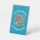 QRコード文字カスタムペデスタル署名テンプレート 台座サイン (正面)