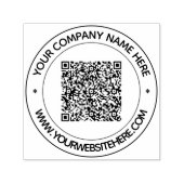 QRコード文字カスタムラウンドスタンプテンプレート セルフインキングスタンプ (デザイン)