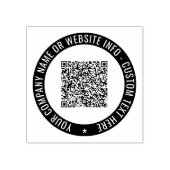 QRコード文字カスタムラウンドラバースタンプ ラバースタンプ (インプリント)