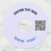 QRコード文字カスタムワイングラスラベルテンプレート ワイングラスタグ (裏面)