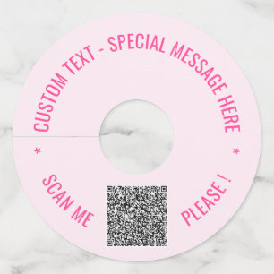 QRコード文字カスタムワイングラスラベルテンプレート ワイングラスタグ