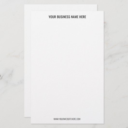 QRコード文字カスタム業務用ひな形紙 便箋 (正面/裏面)