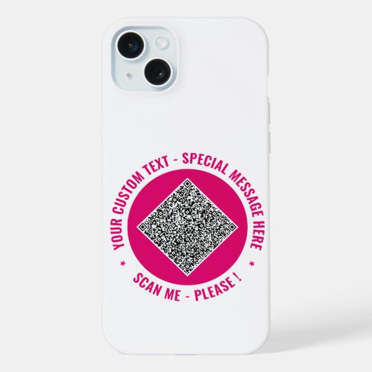 QRコード文字カスタムiPhoneケース色の選択 iPhoneケース (裏面)