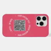 QRコード文字カスタムiPhoneケース色の選択 iPhoneケース (裏面横)