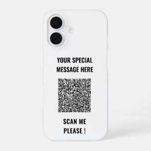 QRコード文字カスタムiPhoneケース色の選択 iPhone 16ケース