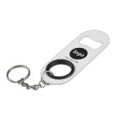 QRコード文字付きロゴ キーホルダー栓抜き (正面アングル)