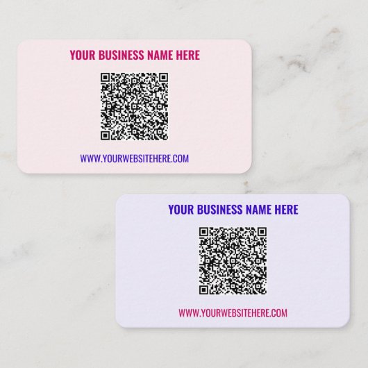 QRコード文字情報プロモーション名刺 名刺 (正面/裏面)