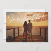 QRコード日付の保存 – サイドウェイ |はモダン 招待状 (正面)