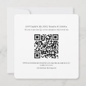 QRコード日付写真ミニマルモダンリスト セーブザデート (裏面)