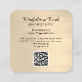 *~* QRコード星型金ゴールドグリッター蝶神秘体 スクエア名刺 (裏面)