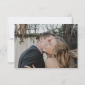 QRコード書モダン道写真結婚の 出欠カード (裏面)