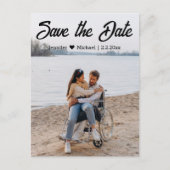 qrコード書道カップルの写真を保存する 案内ポストカード (正面)