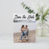 qrコード書道カップルの写真を保存する 案内ポストカード (スタンド正面)