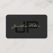 QRコード書道金ゴールド文字名Script Luxe 名刺 (正面)