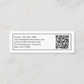 QRコード最小化卒業名 コーリングカード (裏面)