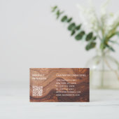 QRコード木工モダン業建築 名刺 (スタンド正面)