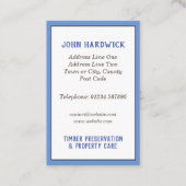 QRコード木材の保存とプロパティ気に 名刺 (裏面)