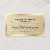 QRコード木目 | 金ゴールド縁ど 名刺 (裏面)