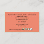 QRコード格言ふるさとベーカリーサーモンカラー 名刺 (裏面)