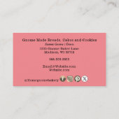 QRコード格言ふるさとベーカリーピンク 名刺 (裏面)