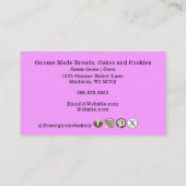 QRコード格言ふるさとベーカリーライトパープル 名刺 (裏面)