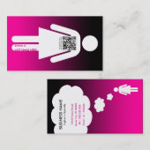 qrコード棒の姿 名刺 (正面/裏面)