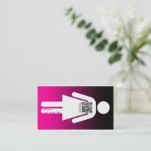 qrコード棒の姿 名刺 (スタンド正面)