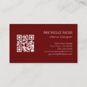 QRコード植物性モダン多肉質 名刺 (裏面)