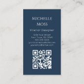 QRコード植物性モダン砂漠の多肉植物 名刺 (裏面)