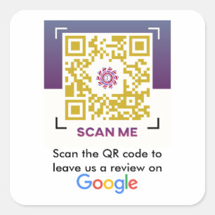 QRコード正方形ステッカーでGoogleレビュー要求 スクエアシール