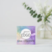 QRコード水彩プロフェッショナルロゴ正方形 スクエア名刺 (スタンド正面)