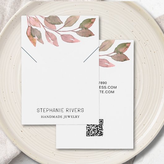 QRコード水素朴色ネックレス表示カード