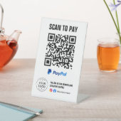 QRコード決済サイン PayPal 台座サイン (インサイチュ)