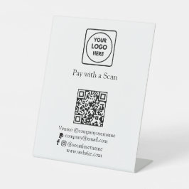 QRコード決済 | オーダーメイドのZelle PayPalビジネス 台座サイン