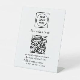 QRコード決済 | カスタムVenmo PayPalロゴデザイン 台座サイン