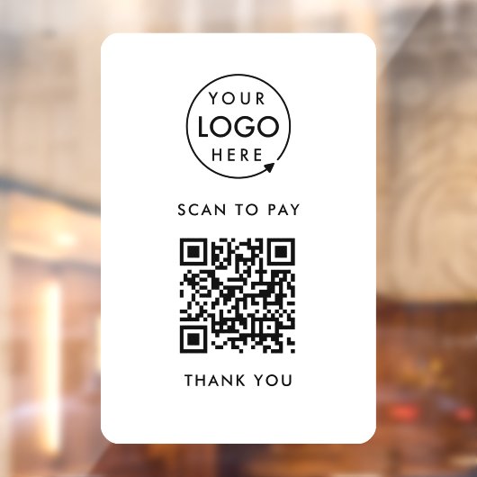QRコード決済 | ロゴ コンタクトレス スキャンして支払う ウィンドウサイン (シート2)