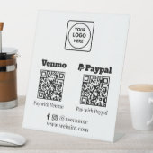 QRコード決済 | Venmo PayPal ロゴ カスタム スキャン 台座サイン (インサイチュ)