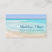 QRコード沿岸ビーチシーントラベルスタイリッシュ 名刺 (正面)