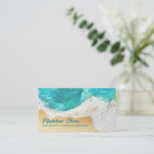 QRコード沿岸ビーチシーントラベルプロフェッショナル 名刺 (スタンド正面)